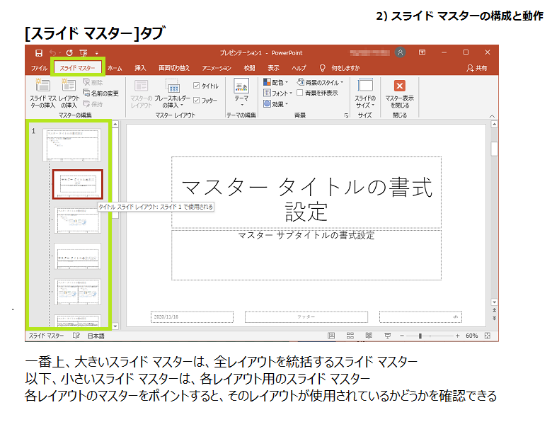 16 スライド マスター Powerpoint Navi